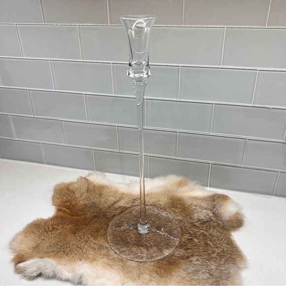 Marquis by Waterford Elongated Stem Candlestick Crystal Glass Candle Holder 16” - Picture 1 of 8